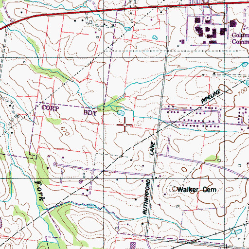 Topographic Map of Commissioner District 4, TN