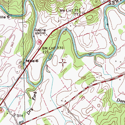 Topographic Map of Commissioner District 4, TN