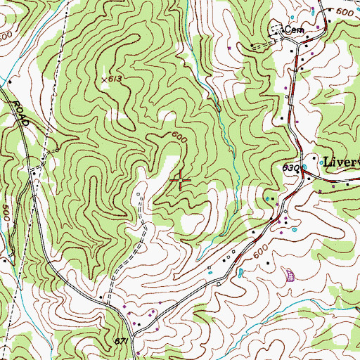 Topographic Map of Commissioner District 4, TN