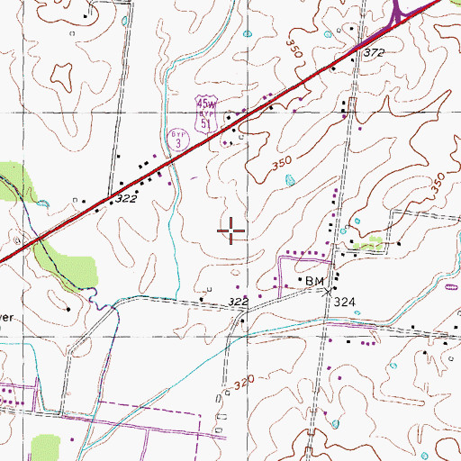 Topographic Map of Commissioner District 4, TN