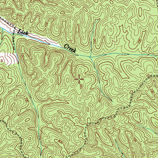Topographic Map of Commissioner District 4, TN