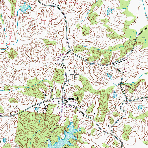 Topographic Map of Commissioner District 8, TN