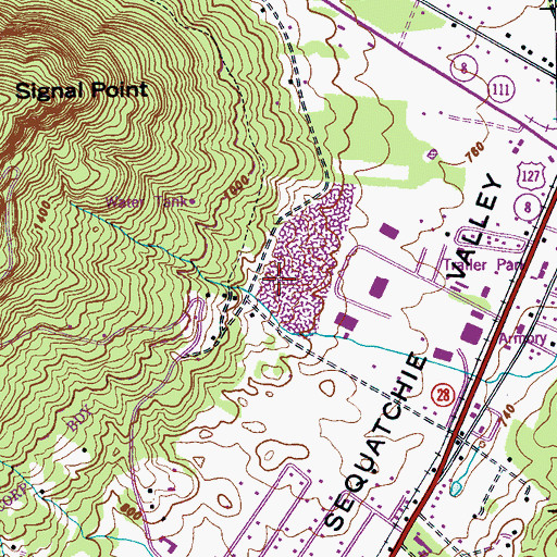 Topographic Map of Commissioner District 4, TN