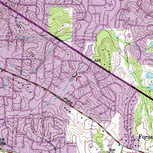 Topographic Map of Commissioner District 4, TN