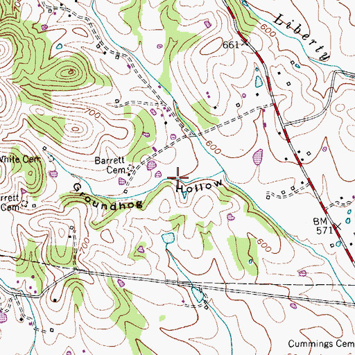 Topographic Map of Commissioner District 4, TN