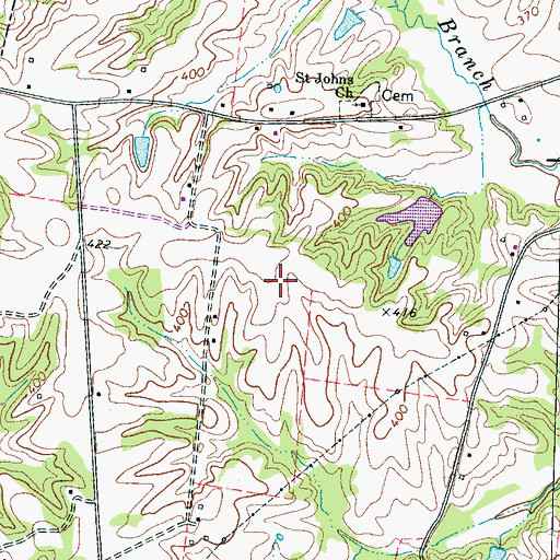 Topographic Map of Commissioner District 4, TN