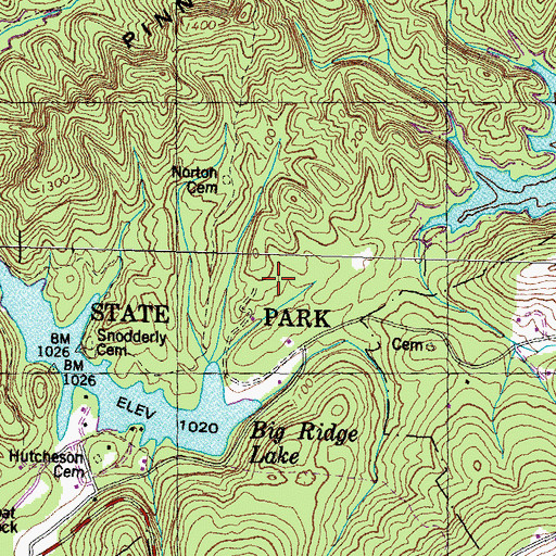 Topographic Map of Commissioner District 4, TN