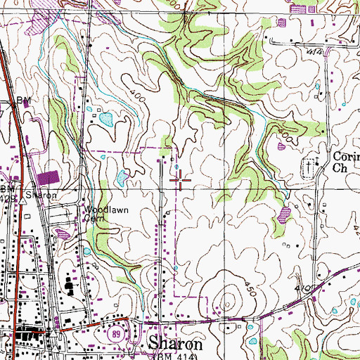 Topographic Map of Commissioner District 4, TN