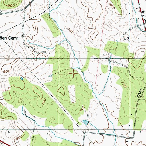 Topographic Map of Commissioner District 4, TN