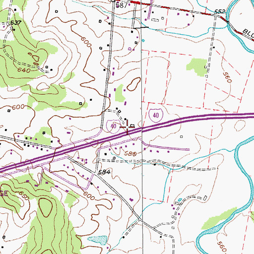 Topographic Map of Commissioner District 21, TN