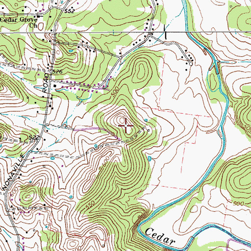 Topographic Map of Commissioner District 22, TN