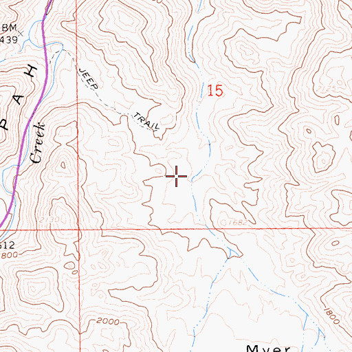Topographic Map of Myer Valley, CA