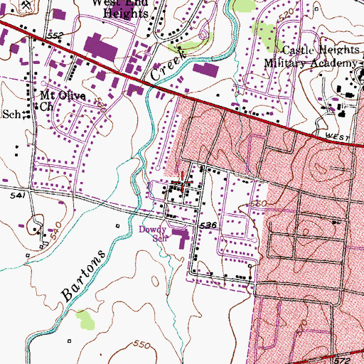 Topographic Map of Commissioner District 24, TN