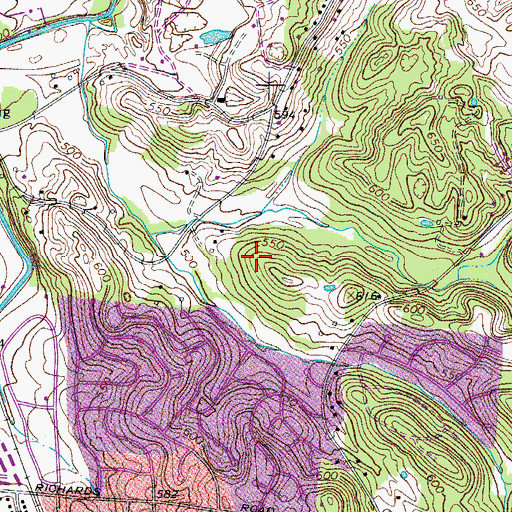Topographic Map of Commissioner District 28, TN