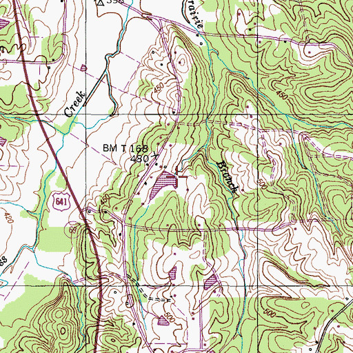 Topographic Map of Commissioner District 3, TN