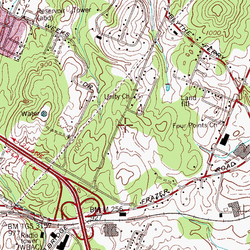 Topographic Map of Commissioner District 3, TN