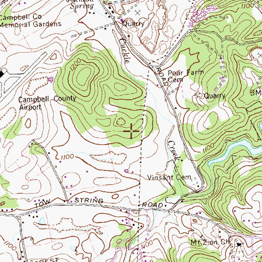 Topographic Map of Commissioner District 3, TN