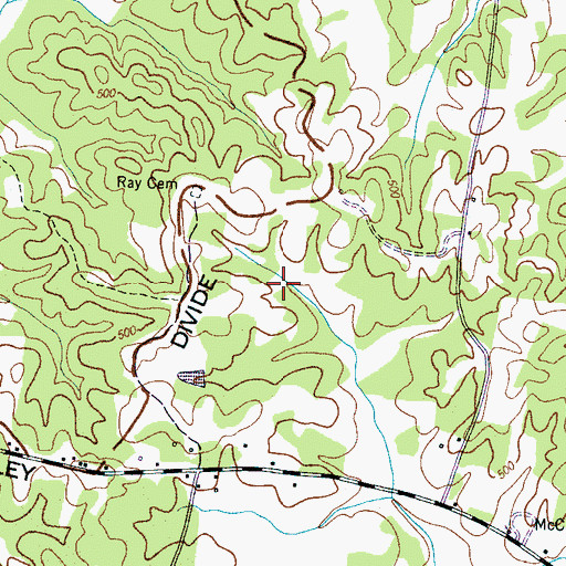 Topographic Map of Commissioner District 3, TN