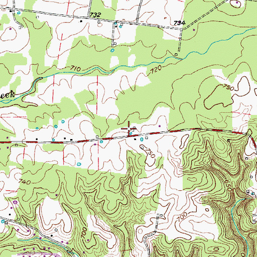Topographic Map of Commissioner District 3, TN