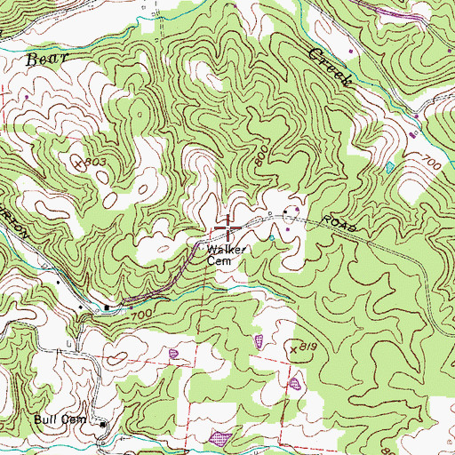 Topographic Map of Commissioner District 3, TN