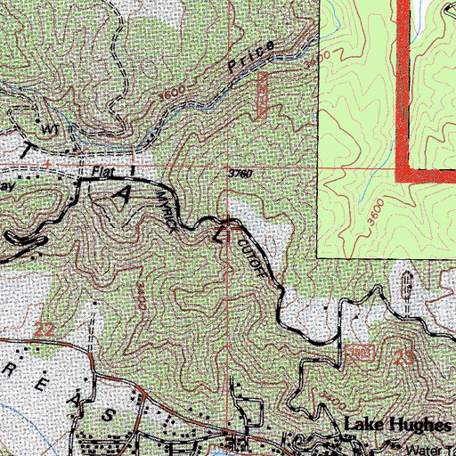 Topographic Map of Myrick Cutoff, CA