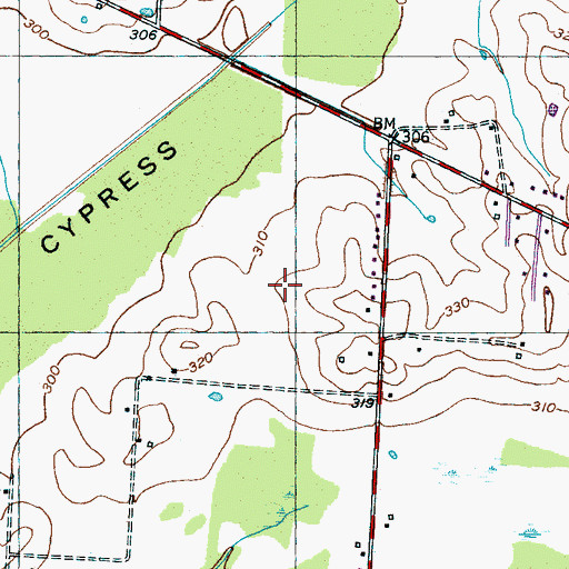Topographic Map of Commissioner District 3, TN