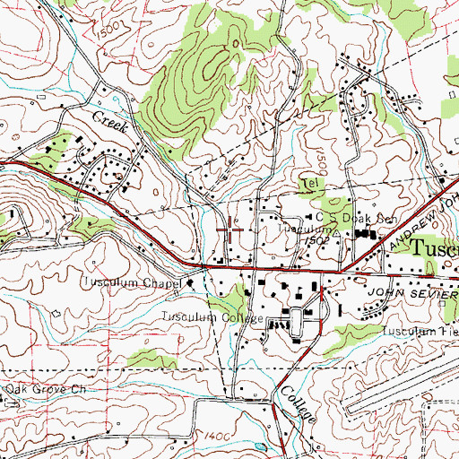 Topographic Map of Commissioner District 3, TN