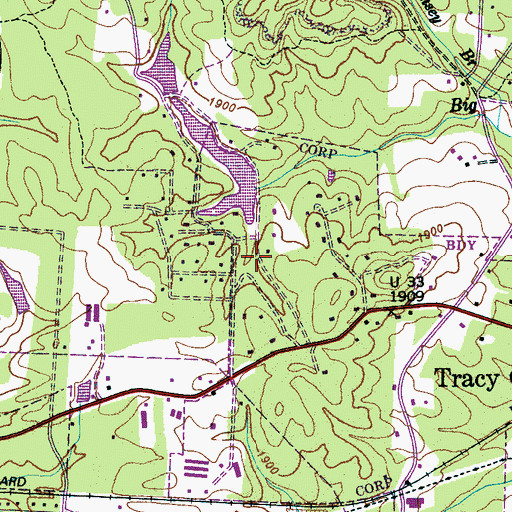 Topographic Map of Commissioner District 3, TN