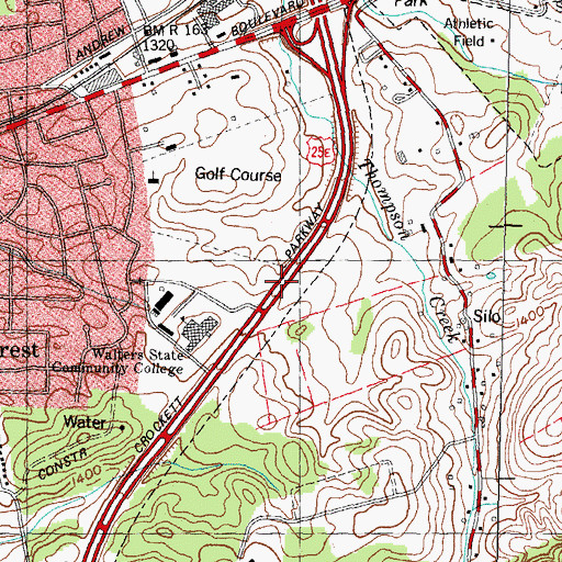 Topographic Map of Commissioner District 3, TN