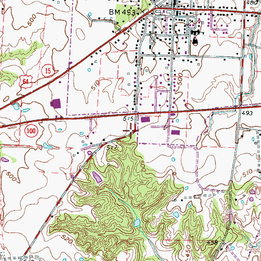 Topographic Map of Commissioner District 3, TN