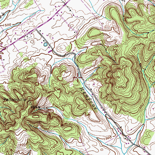 Topographic Map of Commissioner District 3, TN