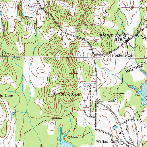 Topographic Map of Commissioner District 3, TN