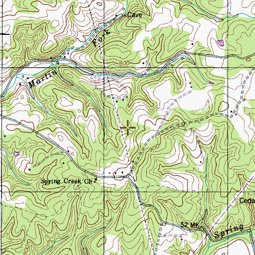 Topographic Map of Commissioner District 3, TN