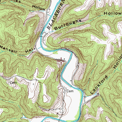 Topographic Map of Commissioner District 3, TN