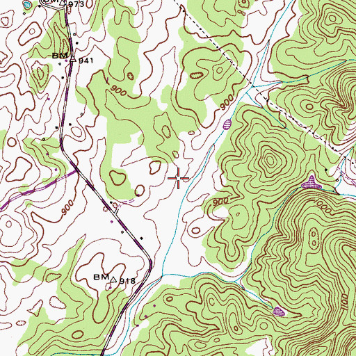 Topographic Map of Commissioner District 3, TN