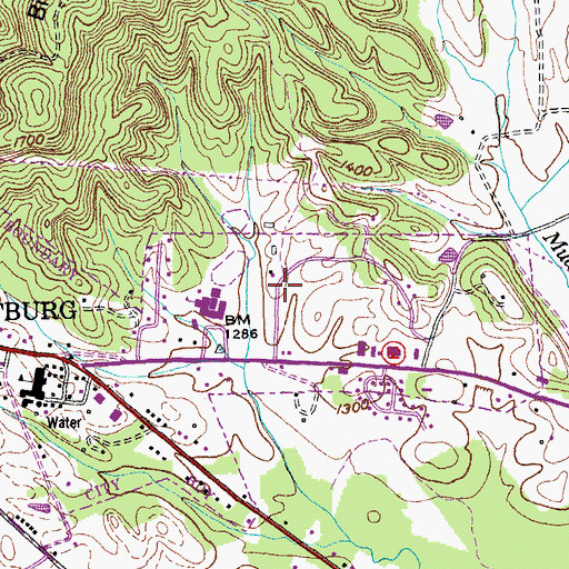 Topographic Map of Commissioner District 3, TN