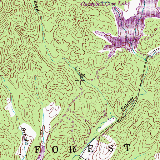 Topographic Map of Commissioner District 3, TN