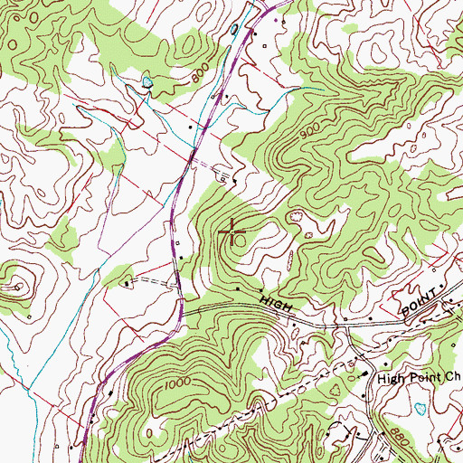 Topographic Map of Commissioner District 3, TN