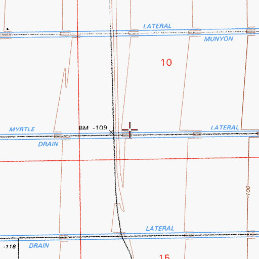 Topographic Map of Myrtle Lateral, CA