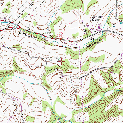 Topographic Map of Commissioner District 3, TN