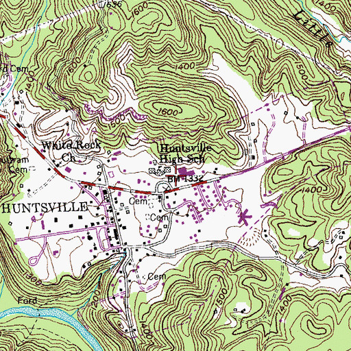 Topographic Map of Commissioner District 3, TN