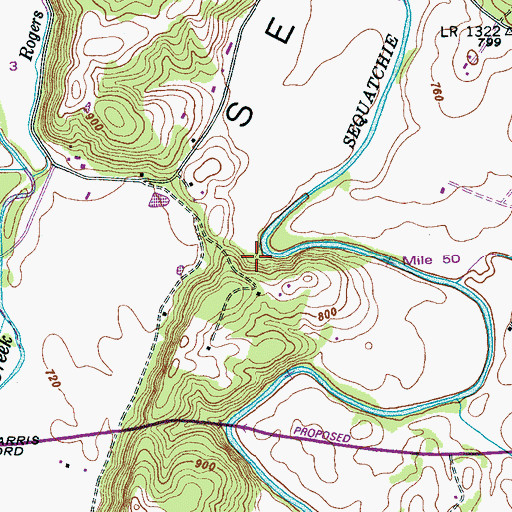 Topographic Map of Commissioner District 3, TN