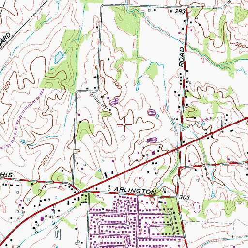 Topographic Map of Commissioner District 3, TN