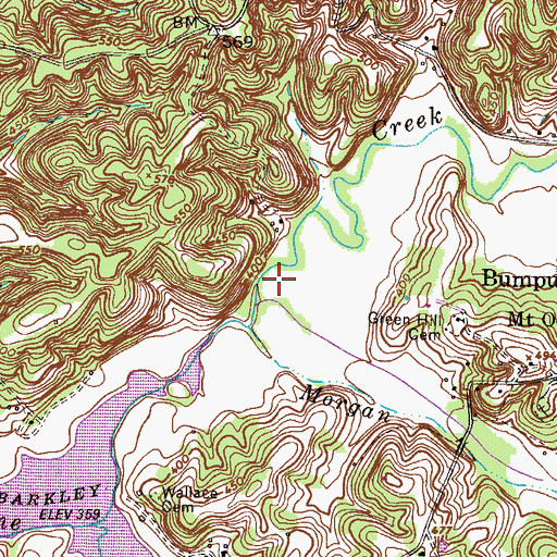 Topographic Map of Commissioner District 3, TN