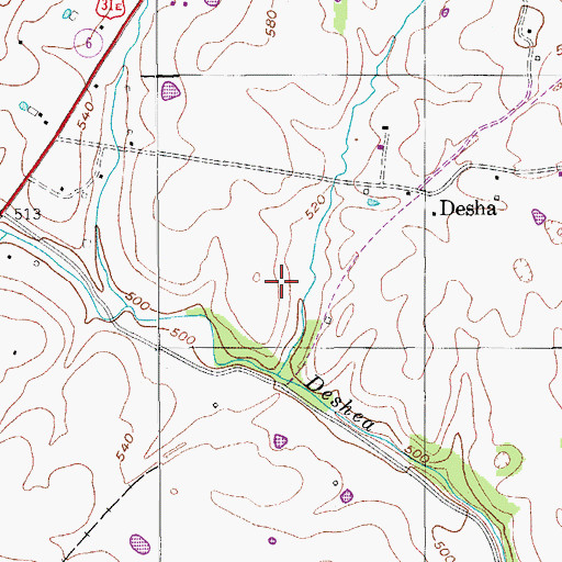 Topographic Map of Commissioner District 3, TN