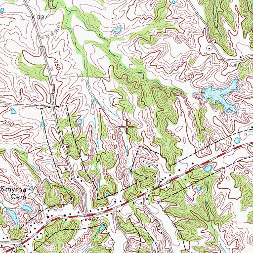 Topographic Map of Commissioner District 3, TN