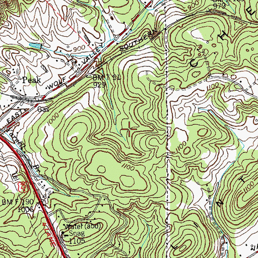 Topographic Map of Commissioner District 1, TN