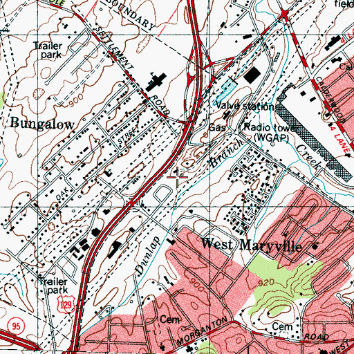Topographic Map of Commissioner District 1, TN