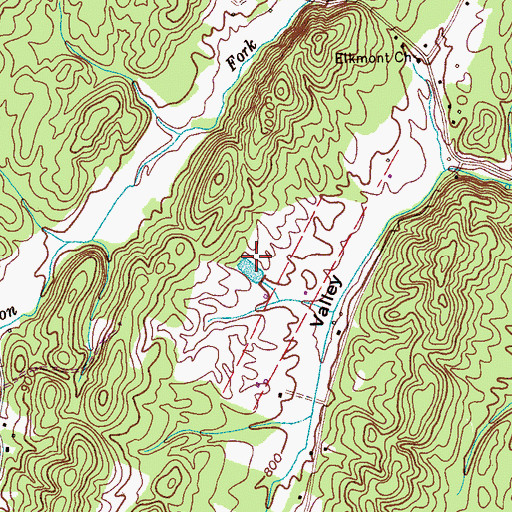 Topographic Map of Commissioner District 1, TN
