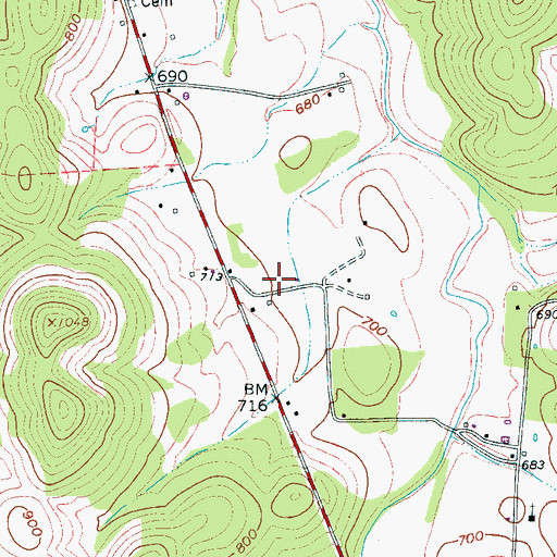 Topographic Map of Commissioner District 1, TN